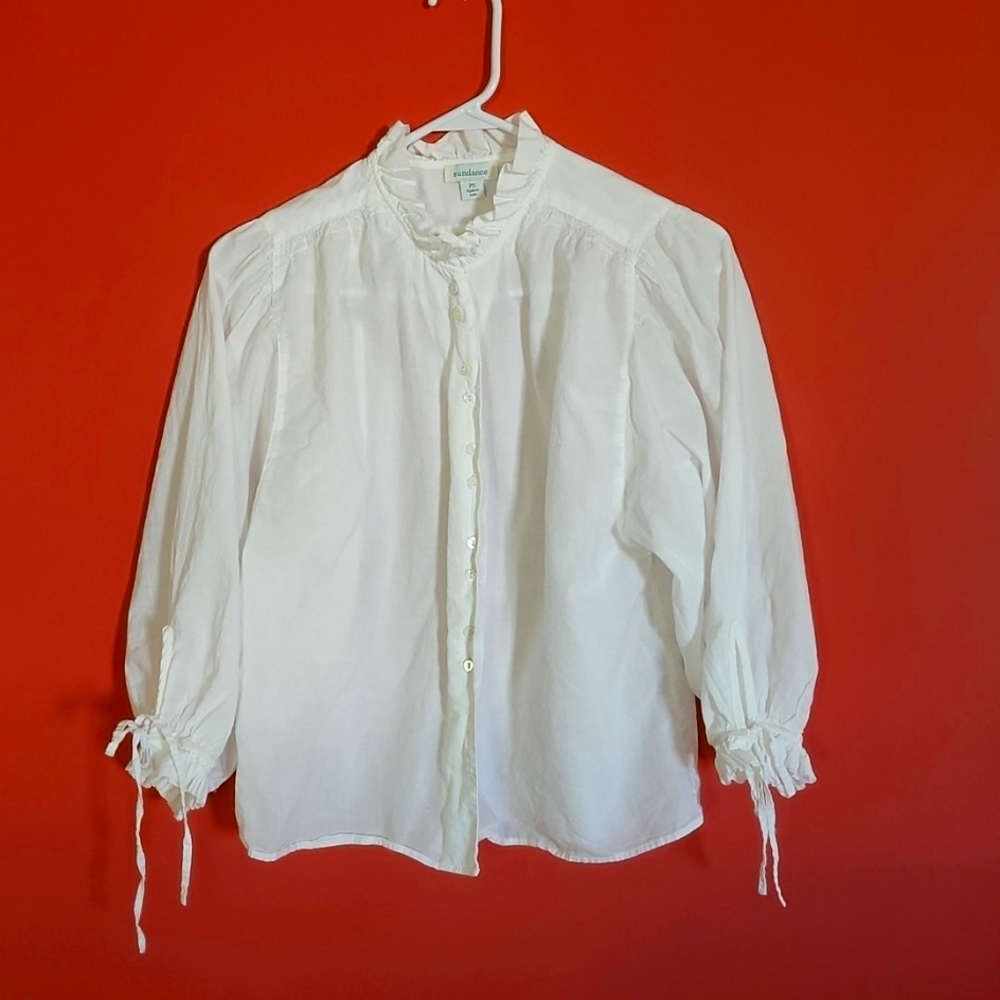 Light weight cream blouse